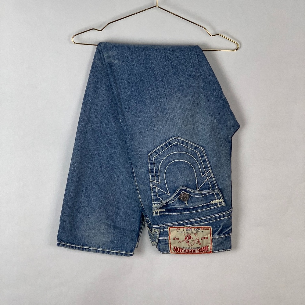 True Religion Mens Size 32 Blue Jeans